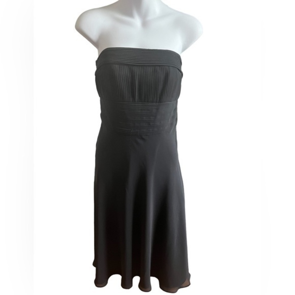 White House Black Market Black Strapless Dress 6